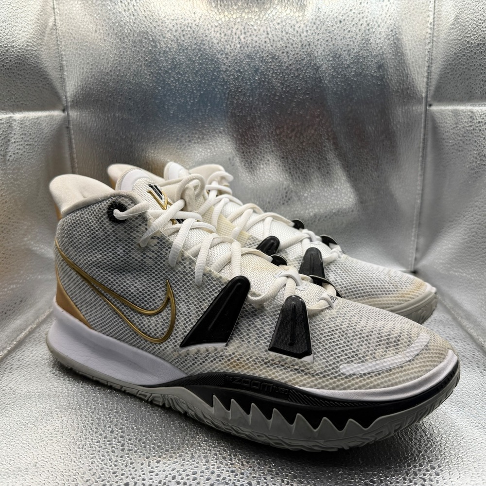 Size 11 Nike Kyrie 7 Rings White Mens Lace Up Comfort Athletic Shoes CQ9326-101